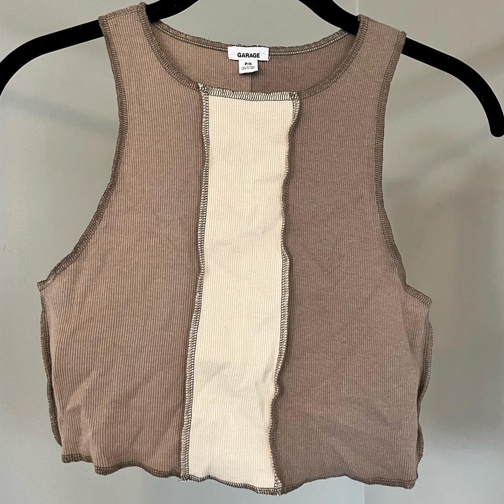 Garage Multi-Brown Crop Top S